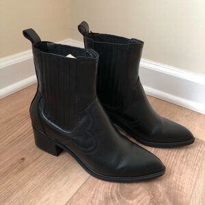 DOLCE VITA Leather Western Ankle Boots Size 8.5W